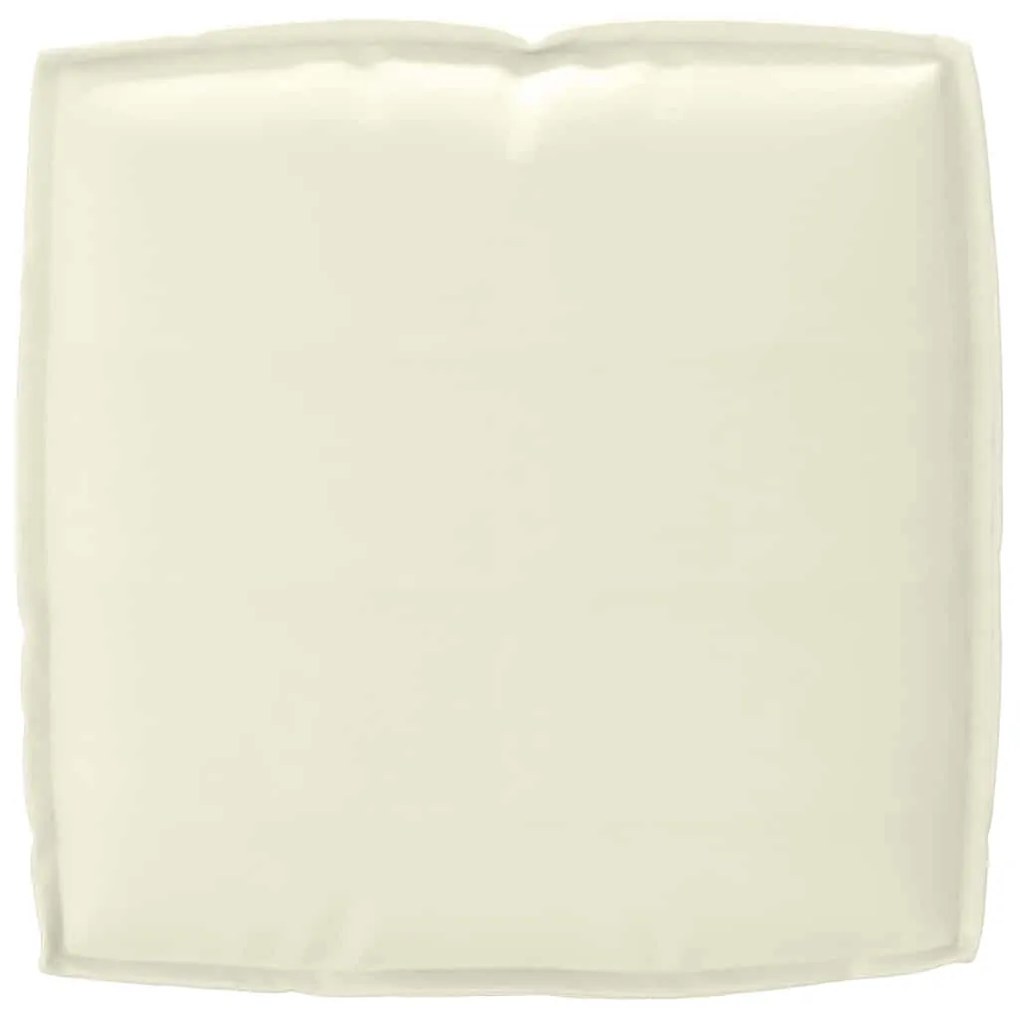 Conjunto de Almofadas de Palete 2 Peças Creme Tecido Oxford