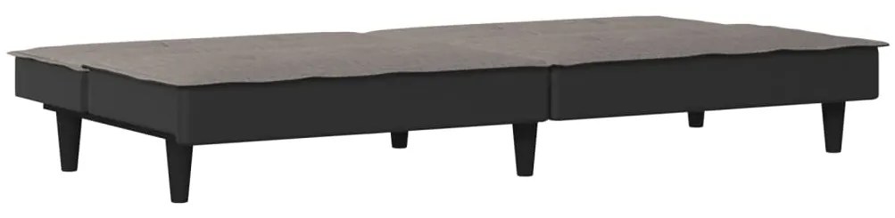 Sofá-cama tecido cinzento-acastanhado