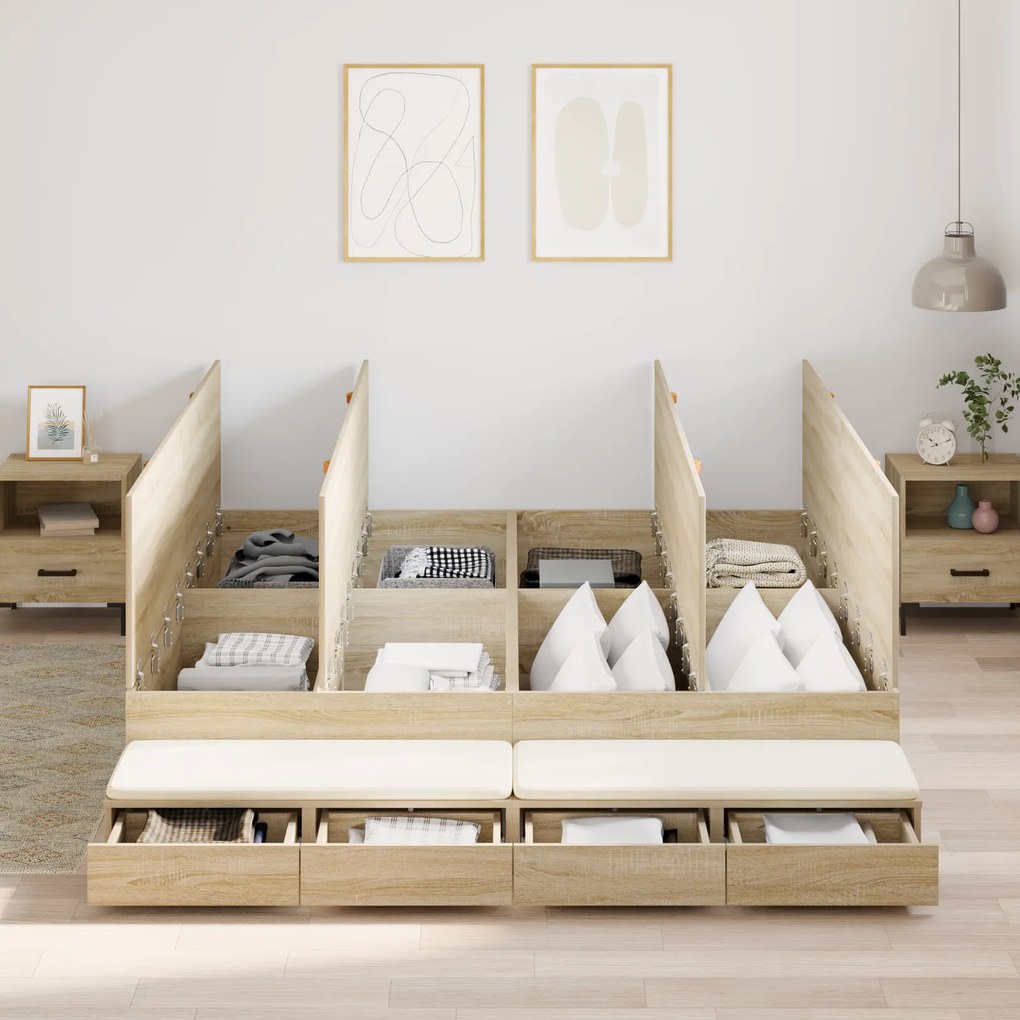 Estrado de Cama Carvalho Sonoma 200x200 cm