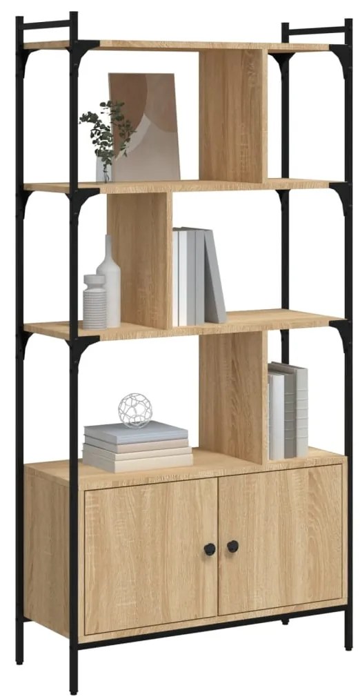 Estante c/ portas 76,5x30x154,5cm deriv.madeira carvalho sonoma