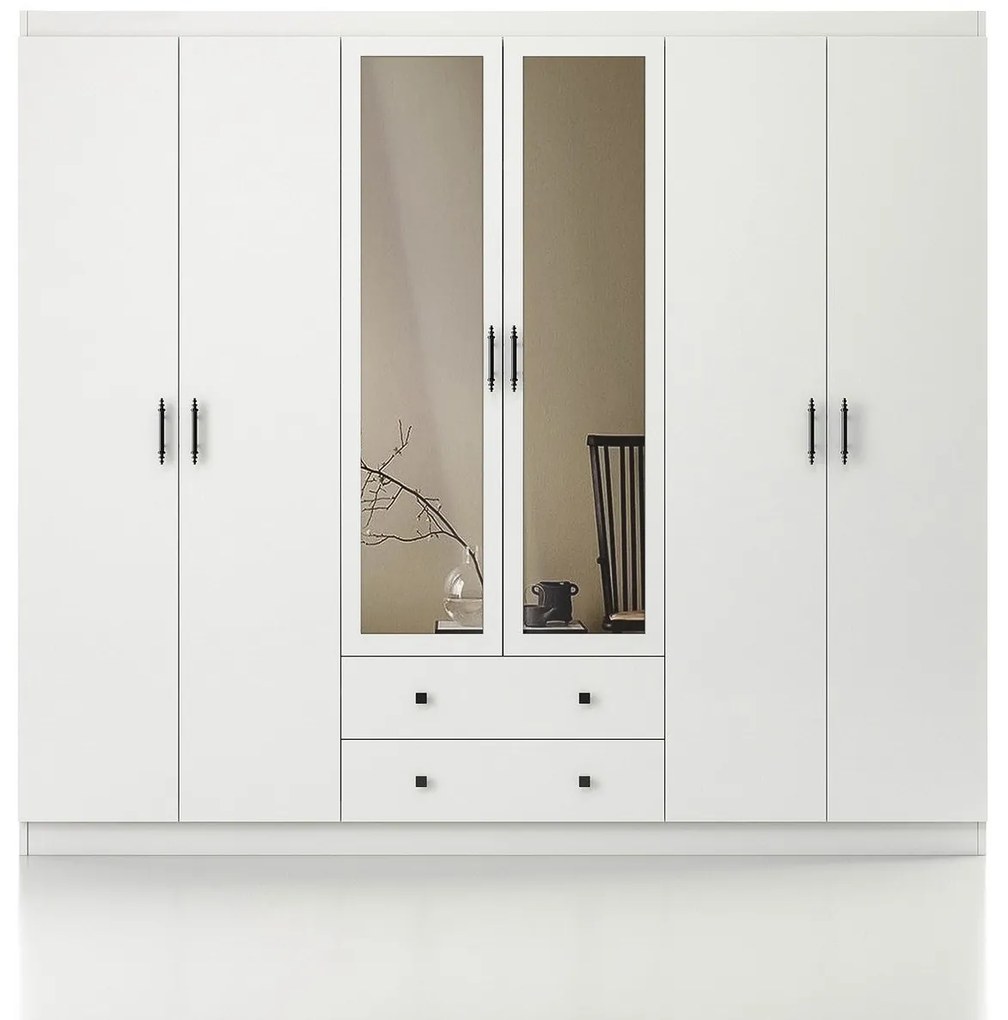Guarda-roupa Lavinia - Branco - 210x210x50 cm