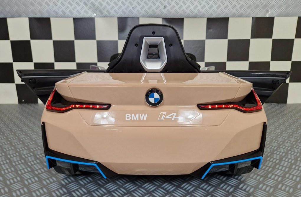 Carro eletrico bateria crianças BMW i4 12V Bege