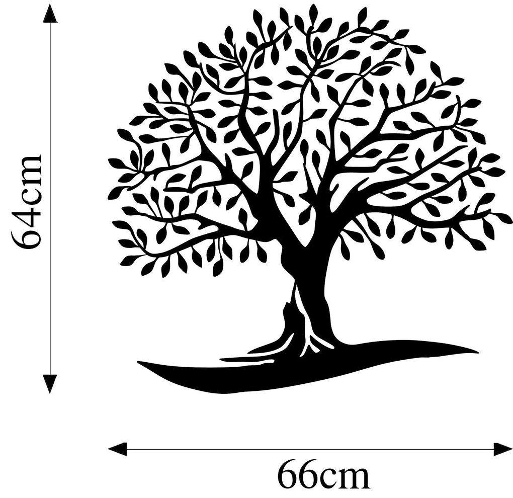 Acessório Decorativo de Parede Monumental Tree 21 – Preto – 64 x 66 cm