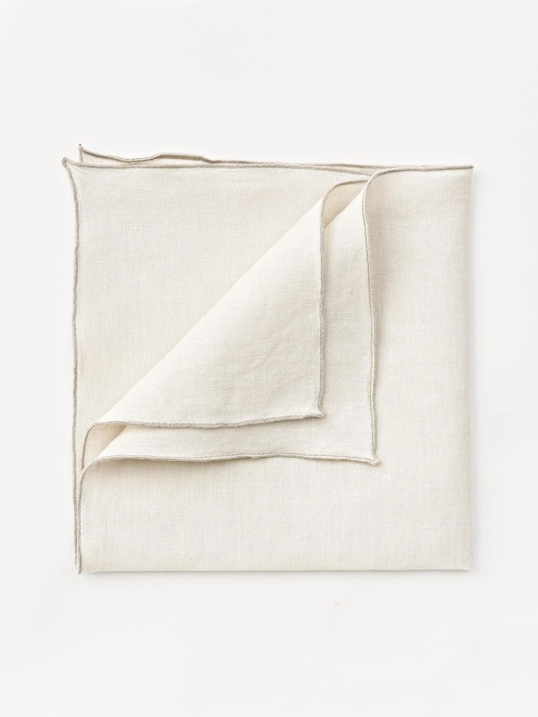 Guardanapos de linho com rebordo Kennedy, conjunto de 4