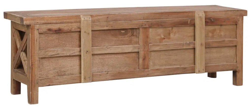Móvel de TV com 3 gavetas 120x30x40 cm madeira de mogno maciça
