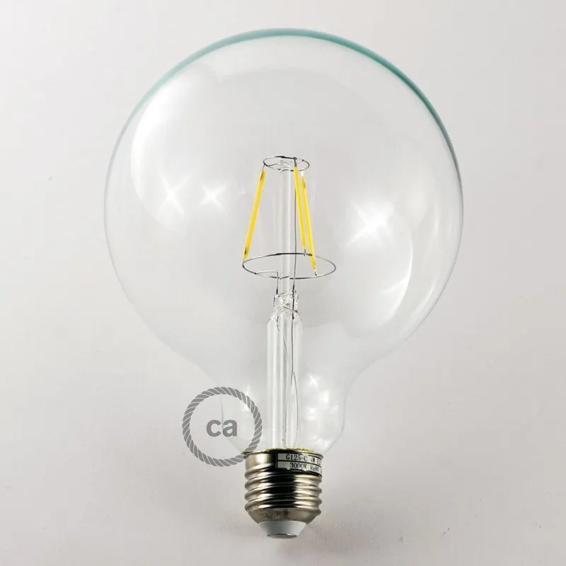 LED Transparent Light Bulb - Globe XL G125 Short Filament - 4W E27 2700K