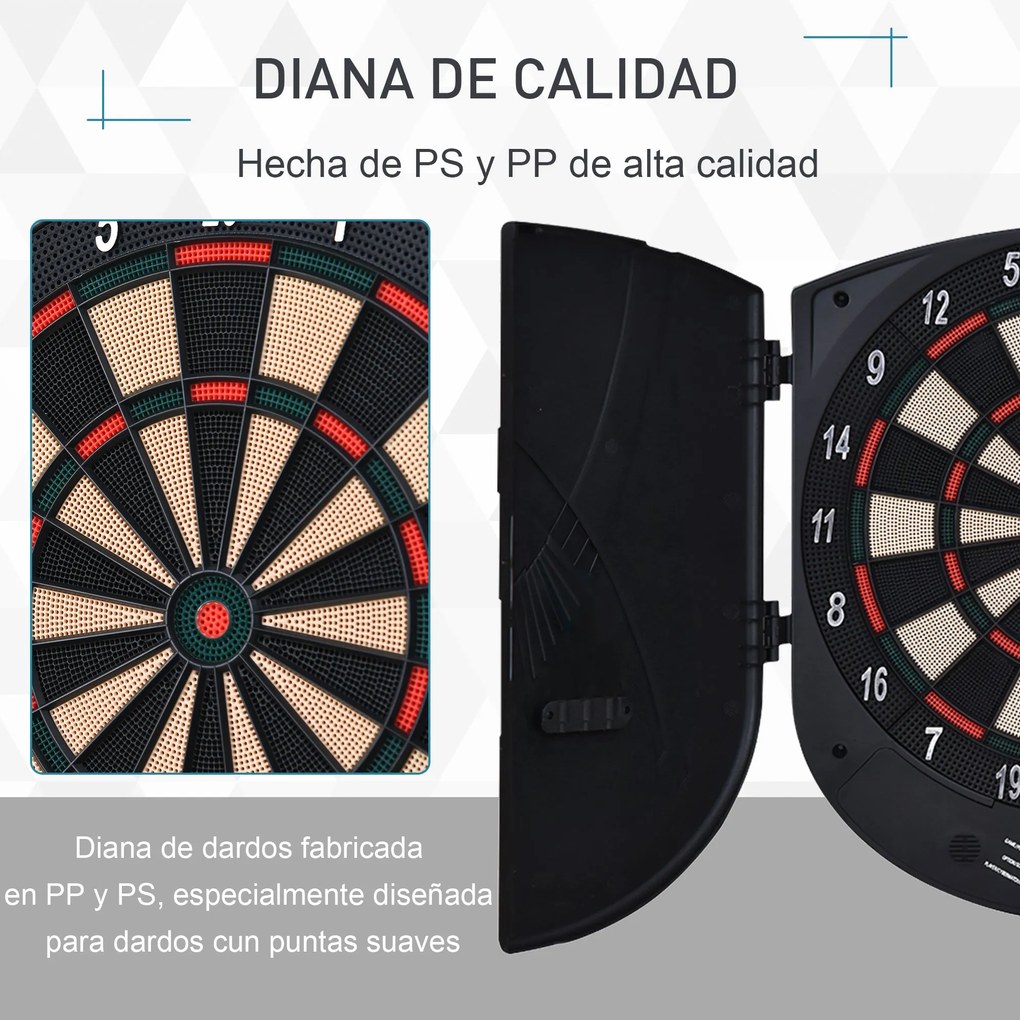 Alvo Eletrónico Digital com 6 Dardos até 8 Jogadores Marcador Portas L