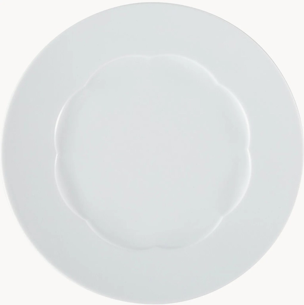 Pratos rasos em porcelana Sonetto, conjunto de 6
