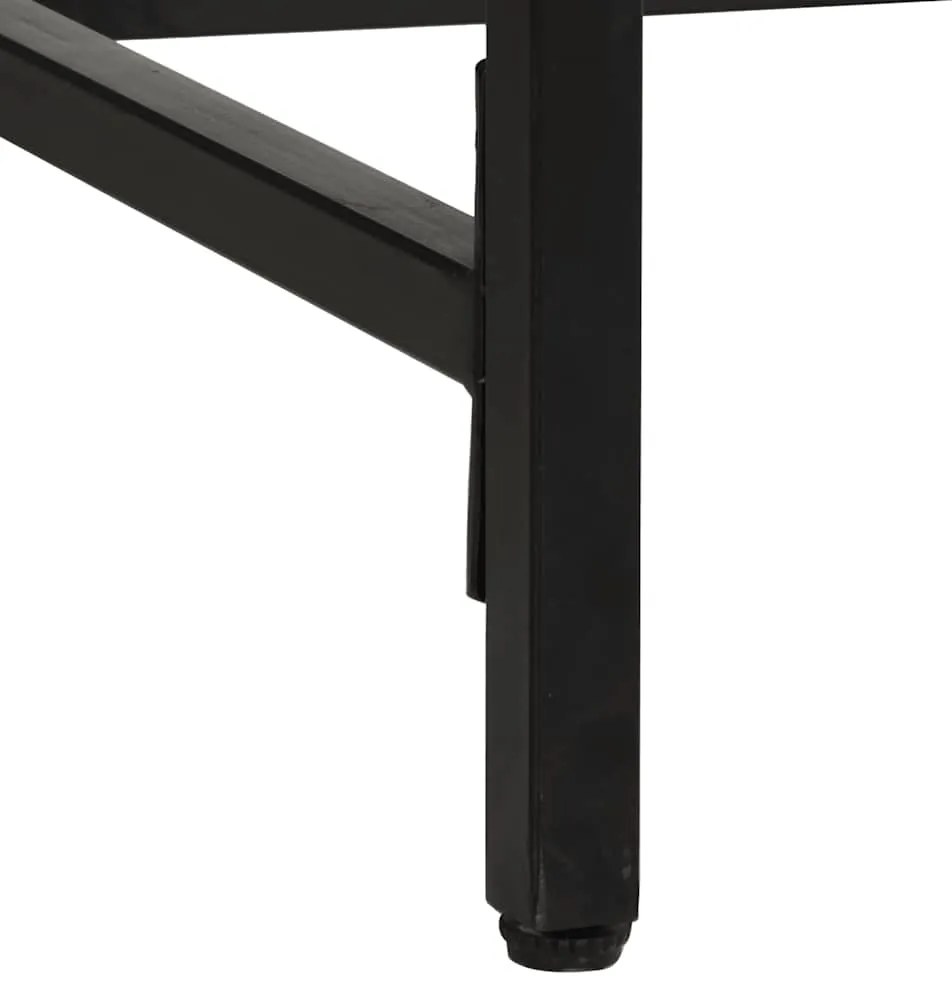 Mesa de jantar 220x90x75 cm madeira de mangueira maciça áspera