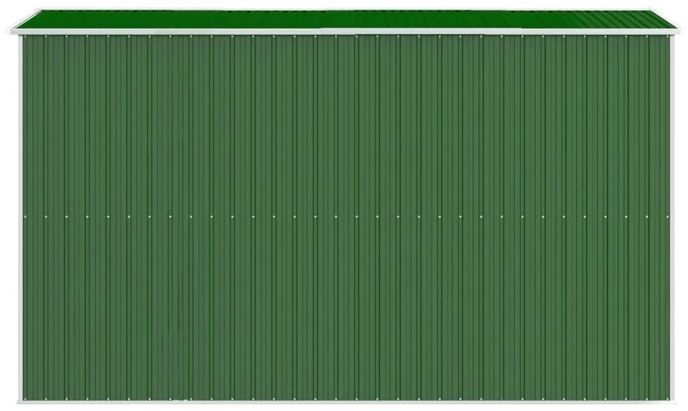 Abrigo de jardim 192x357x223 cm aço galvanizado verde