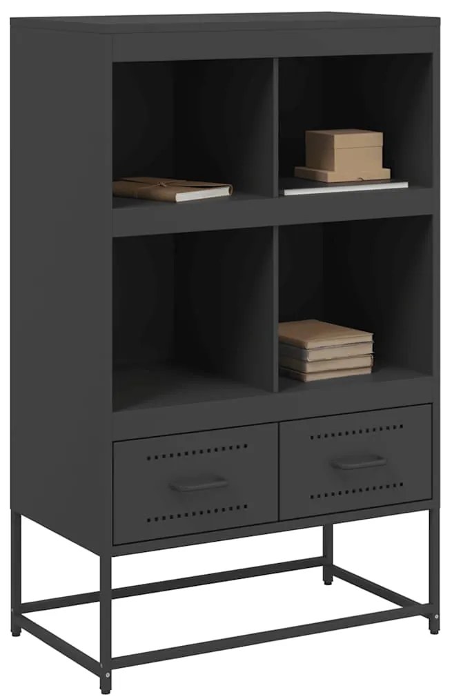 Móvel alto 68x39x111,5 cm aço preto