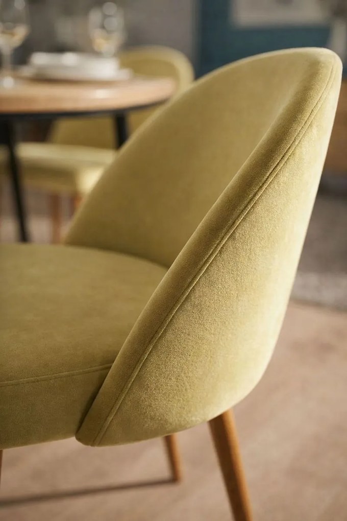 Pack 4 Cadeiras Vint Veludo - Amarelo dourado