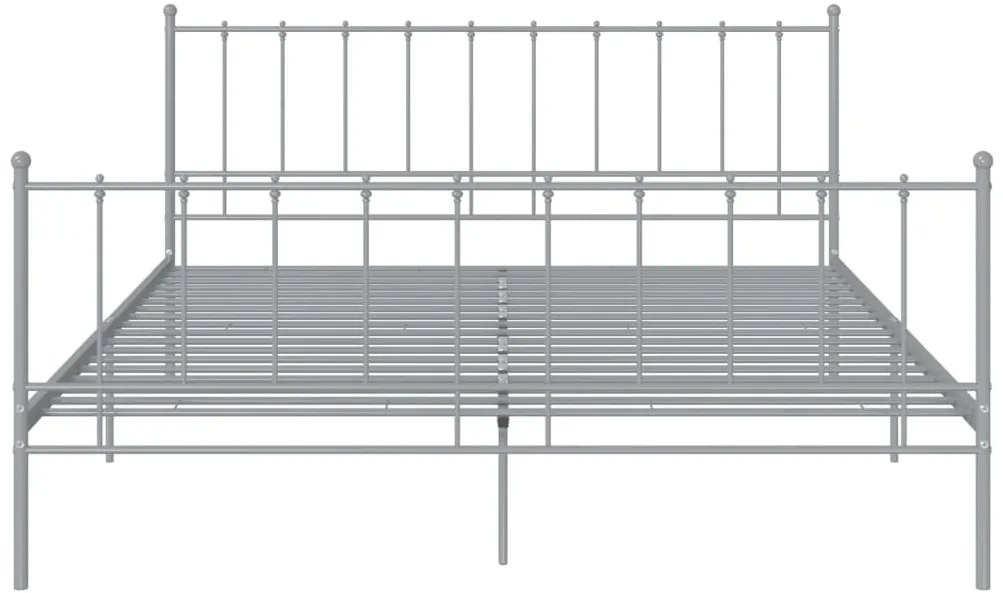 Estrutura de cama 180x200 cm metal cinzento