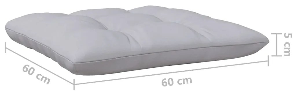 9 pcs conjunto lounge de jardim c/ almofadões cinzentos pinho