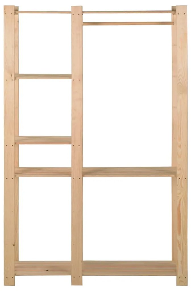 Suporte para roupas 110x38x170 cm madeira de pinho maciça