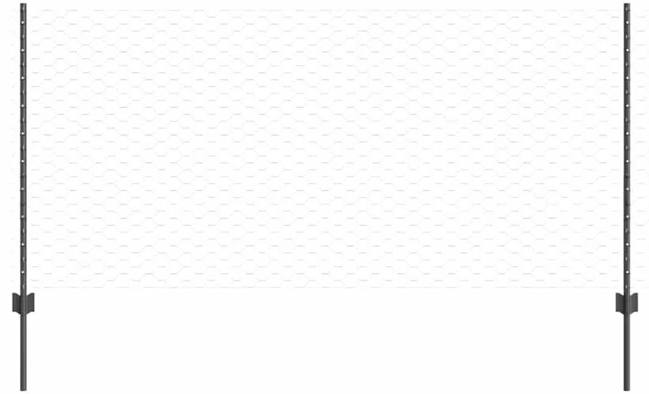 Postes de Cerca vidaXL 22 pcs U-Channel Cinza 100 cm Aço