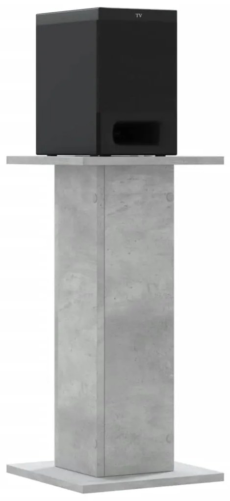 Suportes de colunas 2 pcs derivados de madeira cinzento cimento