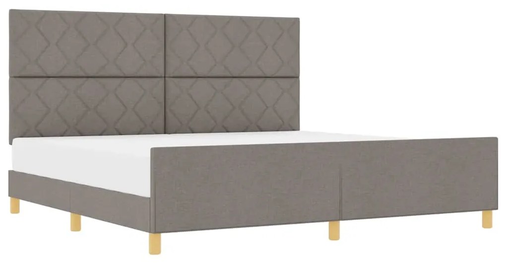 Estrutura de Cama vidaXL Taupe 200x200 cm Tecido
