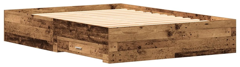 Estrutura de Cama com Gavetas Madeira Envelhecida