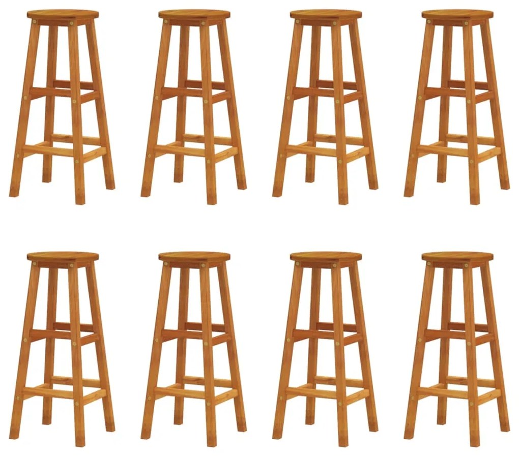 9 pcs conjunto de bar para jardim madeira de acácia maciça