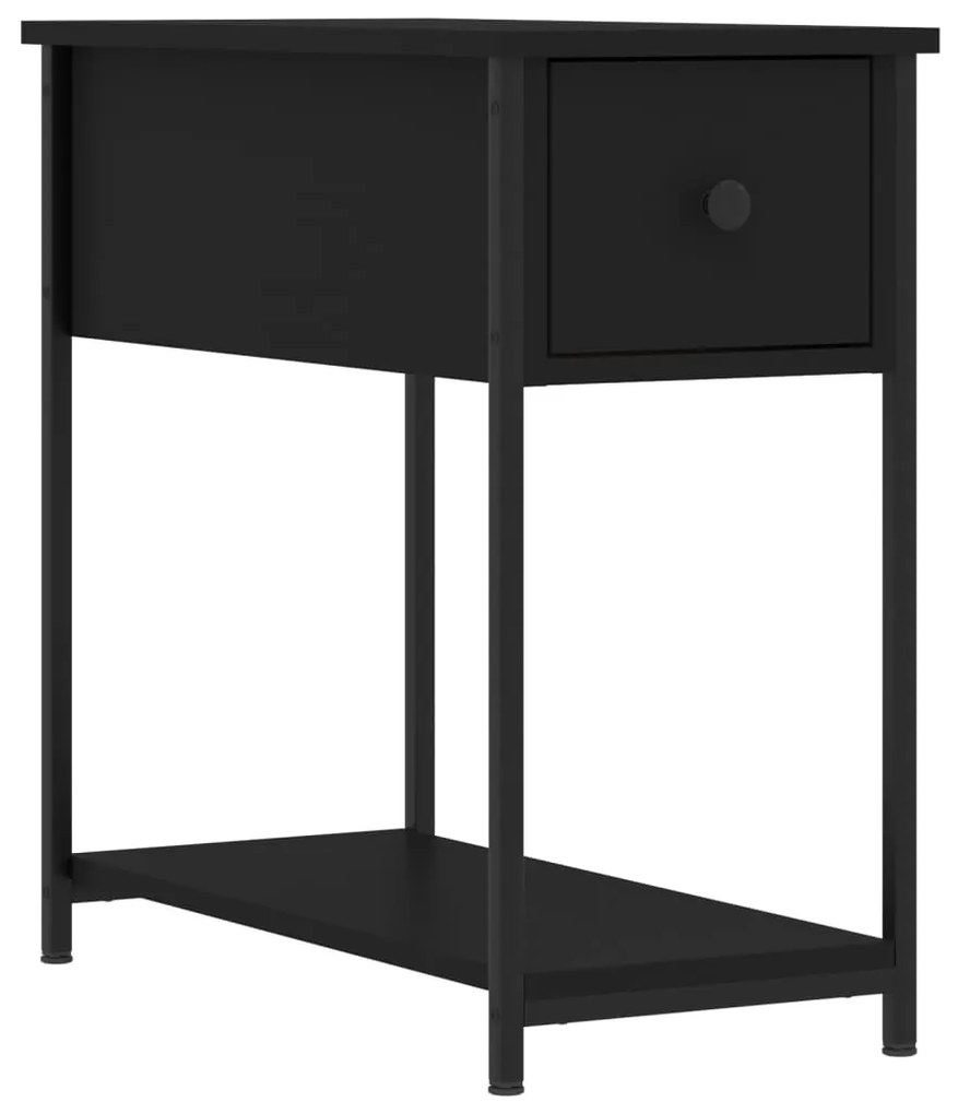 Mesas de cabeceira 2pcs 30x60x60 cm derivados de madeira preto