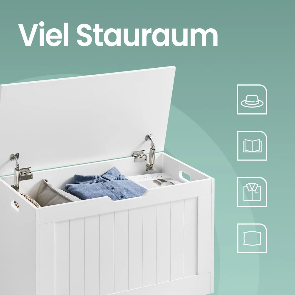 Banco com espaço de arrumação 40 x 76 x 48 cm Branco