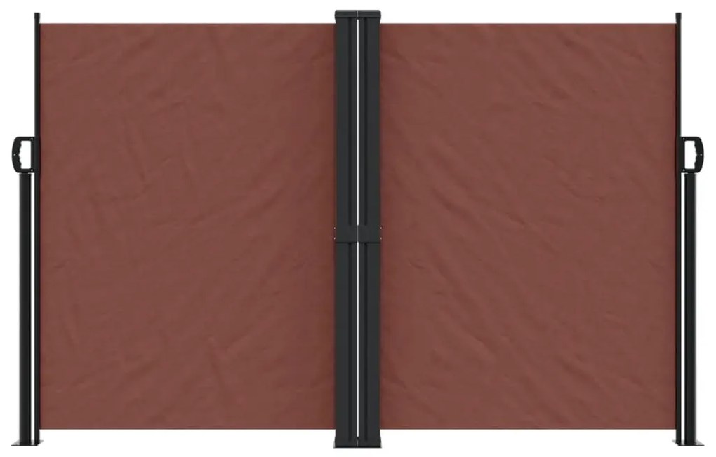 Toldo lateral retrátil 160x600 cm castanho