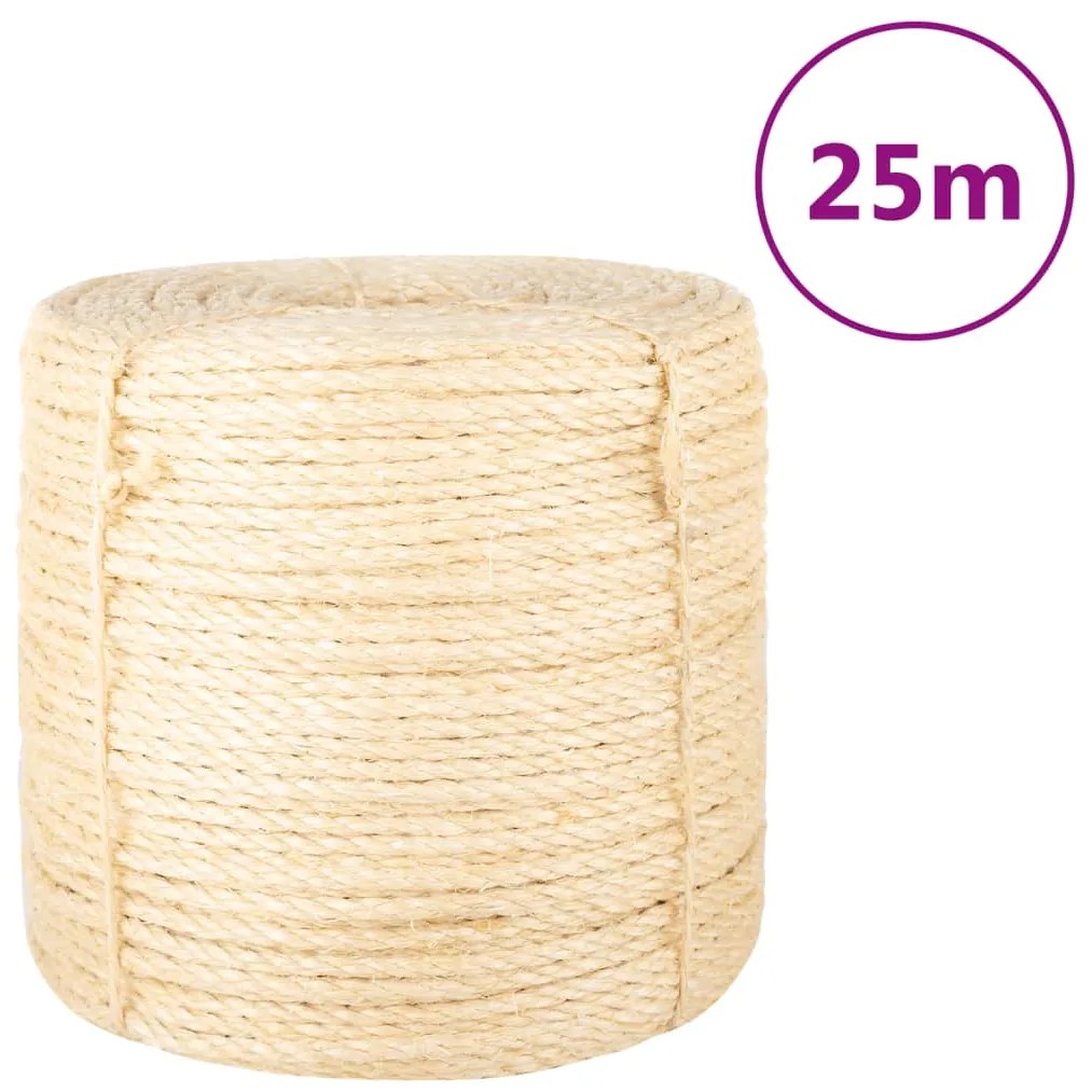 vidaXL Corda 100% sisal 6 mm 25 m