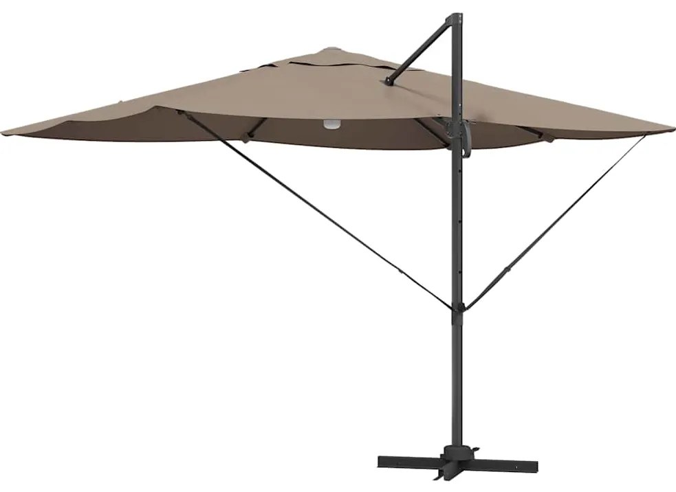 Guarda-sol Cantilever Roma da com LEDs, Cor Taupe, Medidas 352x251x265