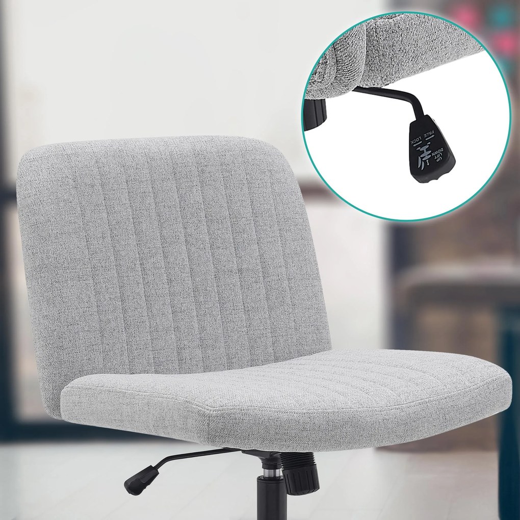 Cadeira de Escritório Kingman Cinza Claro