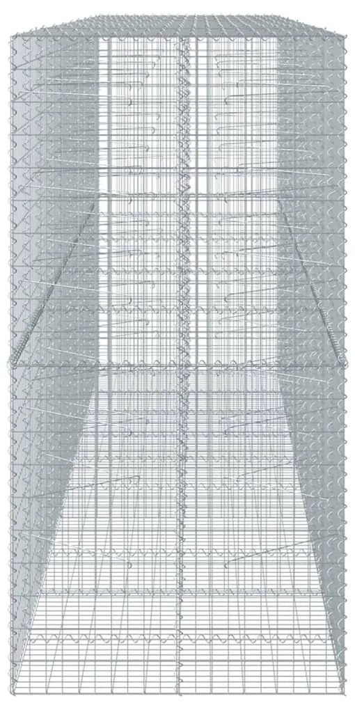 Cesto gabião com cobertura 500x100x200 cm ferro galvanizado