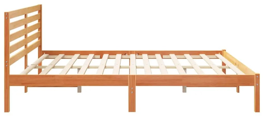 Estrutura da Cama com cabeceira Castanho-mel 180 x 200 cm
