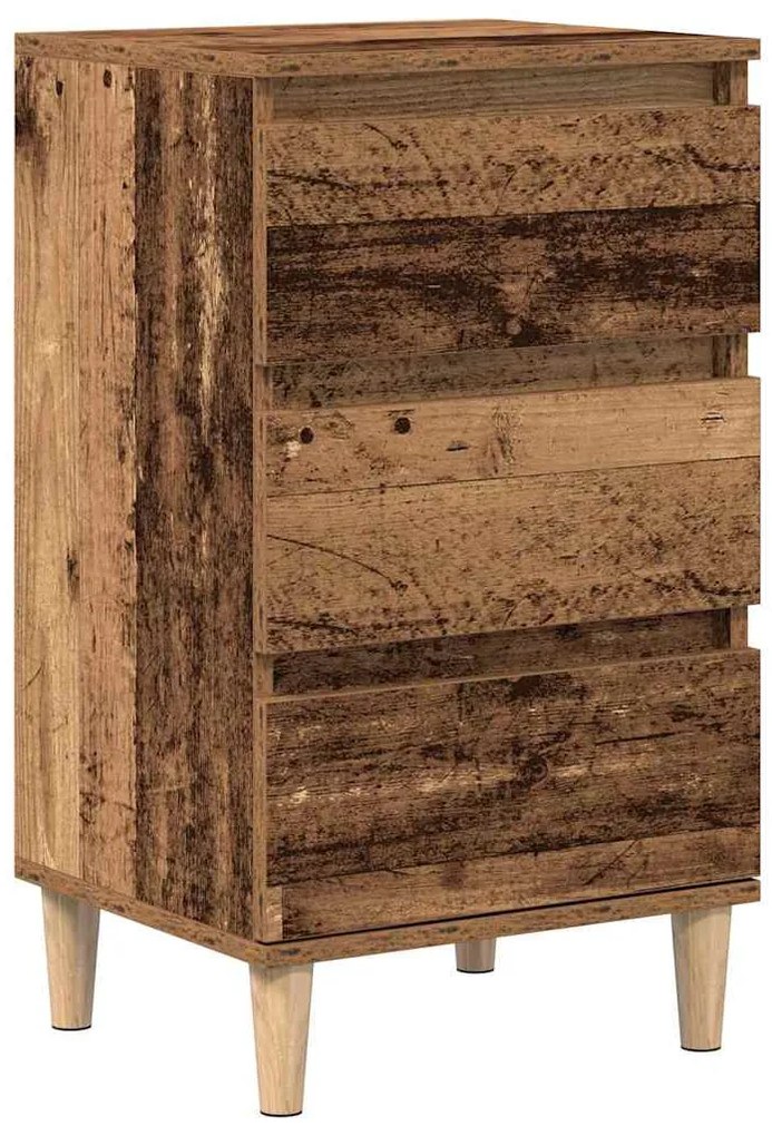 Criado-mudo vidaXL Madeira Velha 40x35x70 cm Madeira Engenharia