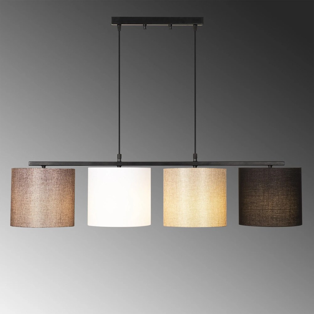 Candeeiro de Teto Valiz – Preto – 110 x 25 cm