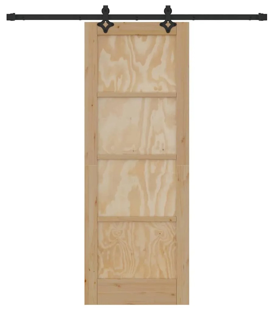 Porta Deslizante vidaXL com Conjunto de Hardware 73.5x198.5 cm Madeira