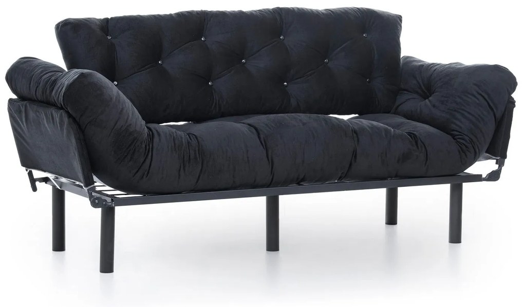 Mesa de Centro Selin Metal Ferforje – Carvalho e Preto – 90x90x38 cm