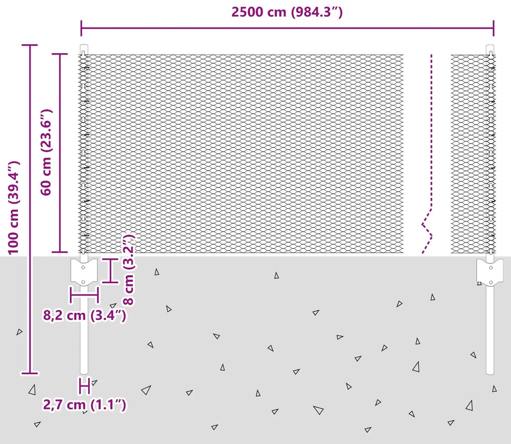 Postes de Cerca vidaXL 11 pcs U-Channel 60 cm Aço Galvanizado, Cerca H