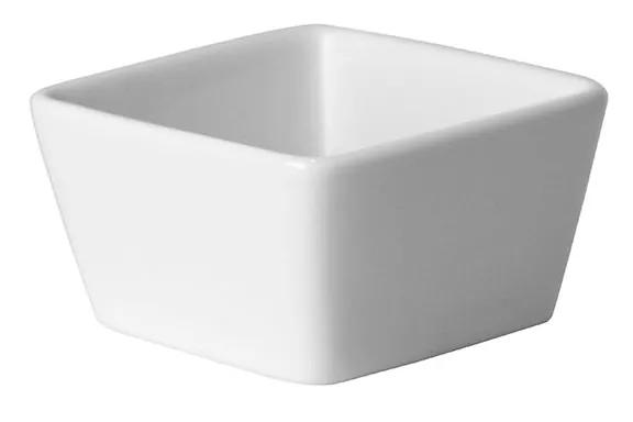 Saladeira Porcelana Orion Quadrada Branco 7X7X3.5cm
