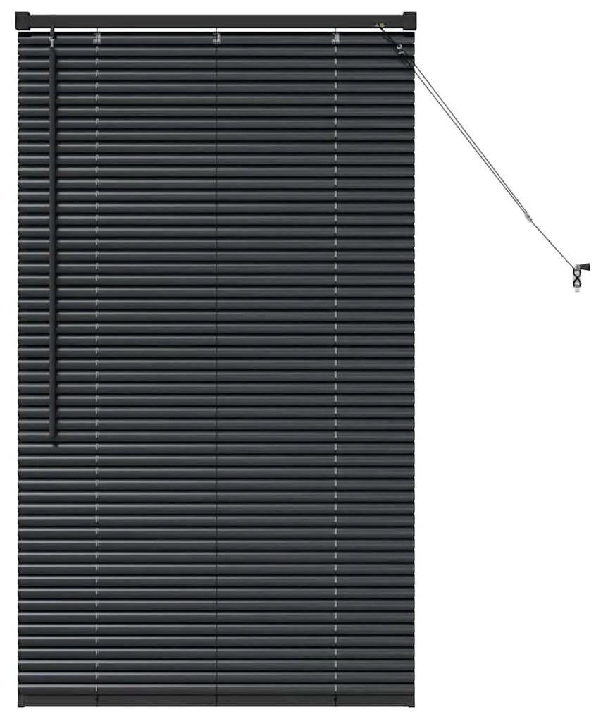 Persiana de Janela com cortinas Outros Manual Preto 80 x 130 cm Alumín