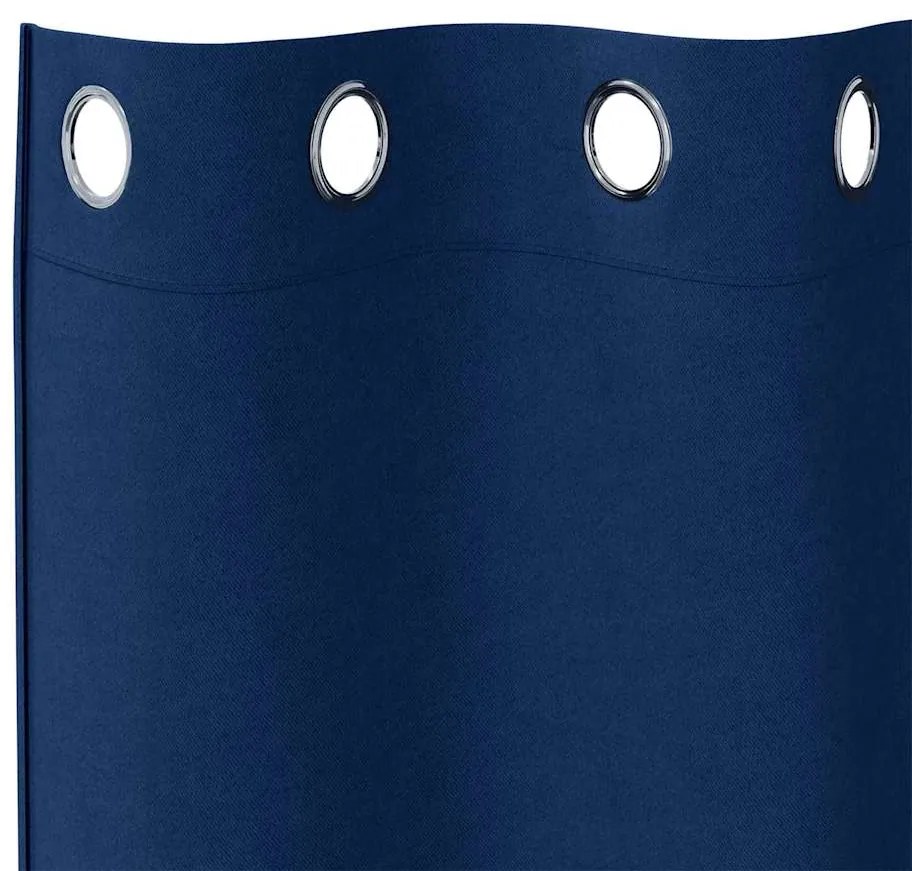 Cortinas com cortinas 2 pcs Azul escuro 260 x 140 cm Poliéster