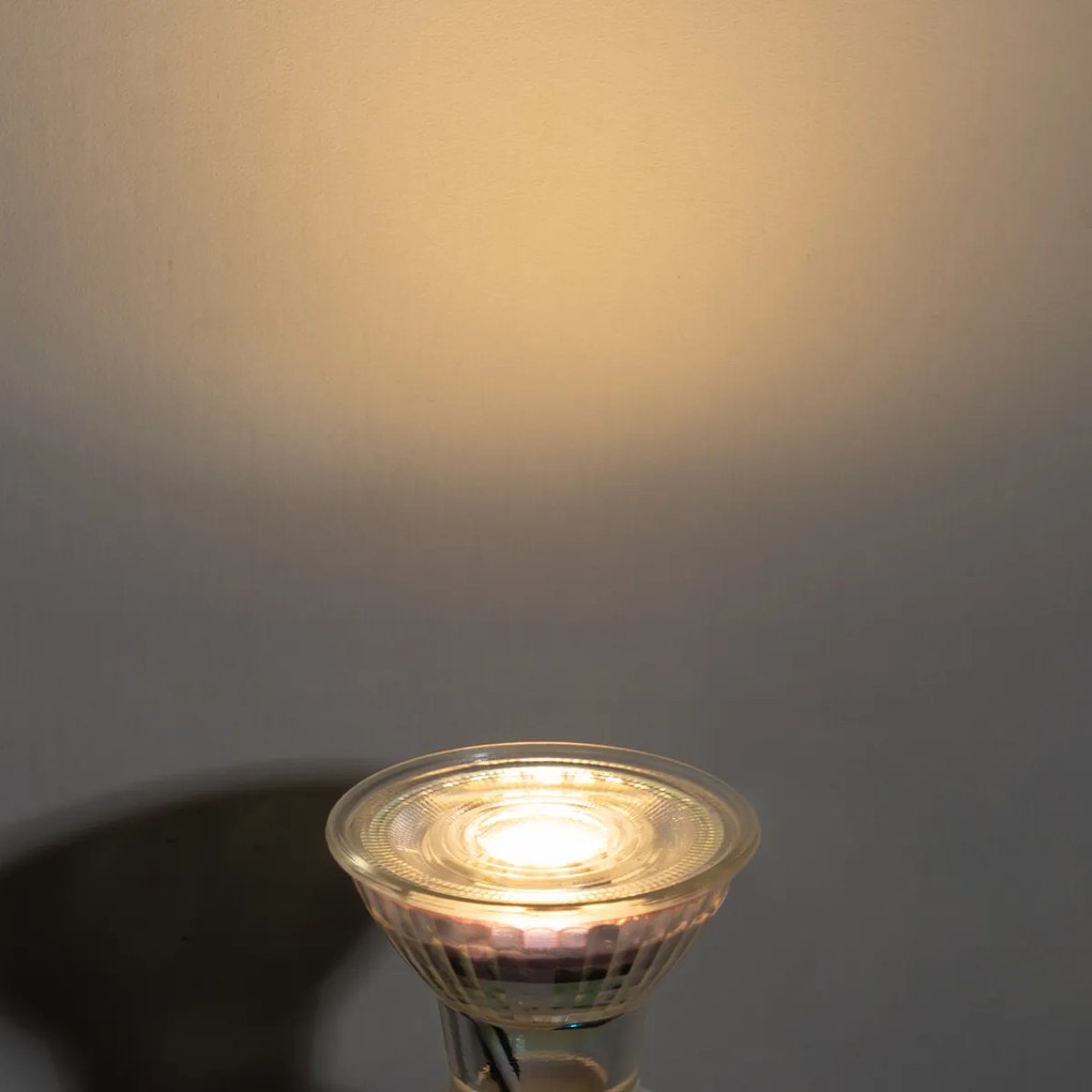 Conjunto de 5 lâmpadas LED GU10 50mm transparentes 3,5W 330 lm 3000K