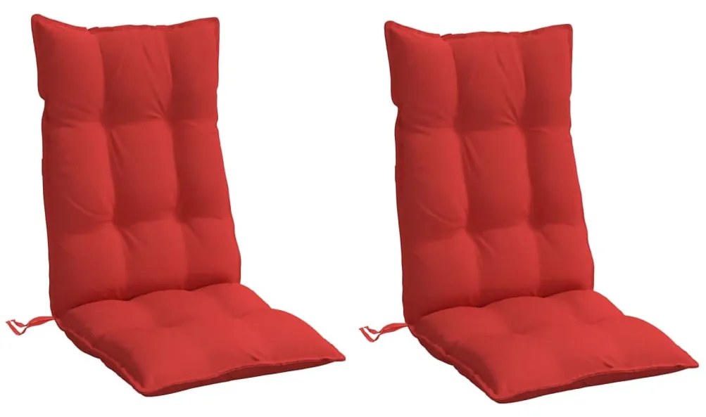 Almofadões p/ cadeira encosto alto 2 pcs tecido oxford vermelho