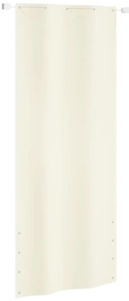 vidaXL Tela de varanda 100x240 cm tecido oxford cor creme