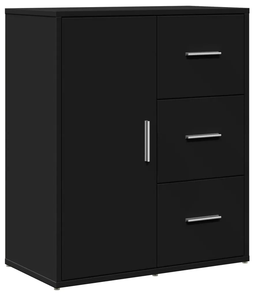Aparadores 2 pcs 60x31x70 cm derivados de madeira preto