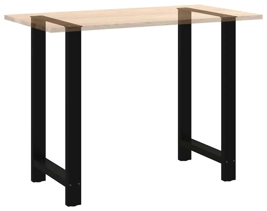 Pés para mesa de bar pretos 2 peças 60x(100-101) cm aço