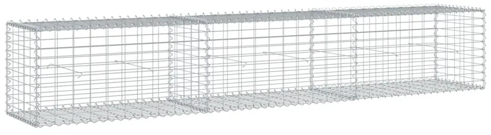 Cesto gabião com cobertura 300x50x50 cm ferro galvanizado