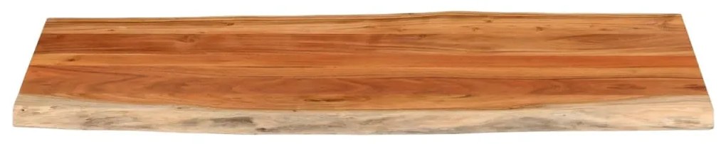 Tampo de mesa retangular borda viva 140x60x2,5 cm acácia maciça