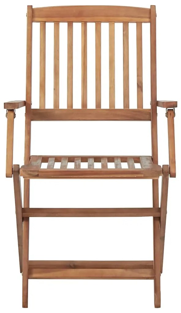 Cadeiras de jardim dobráveis c/ almofadões 2 pcs acácia maciça