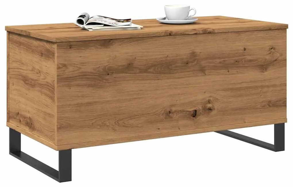 Mesa centro 90x44,5x45 cm derivados madeira carvalho artisiano