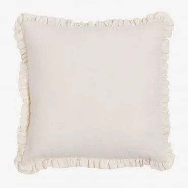 Almofada Quadrada 40x40 Cm Em Algodão Arassu Gardénia Branco - Sklum